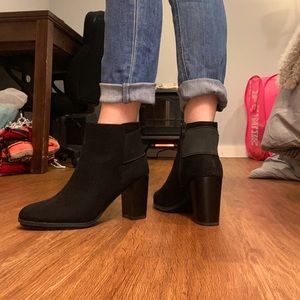 Black heeled booties